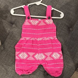 Pink Mexico Knit Overalls